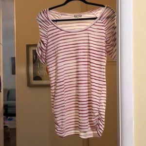 Pink striped t shirt